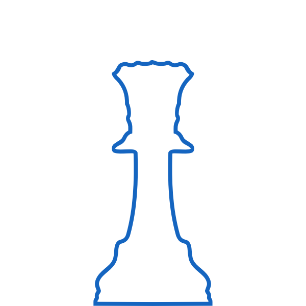 SVG Outlined chess piece symbol
