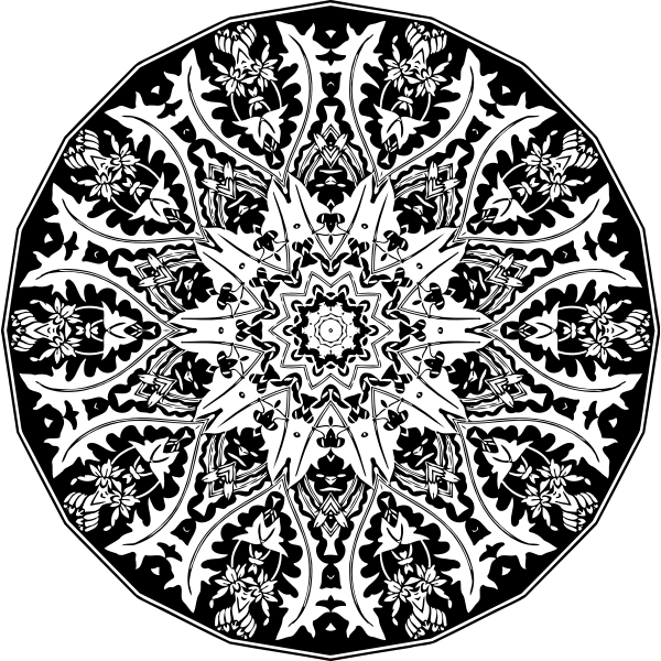 SVG Outlined circular ornament