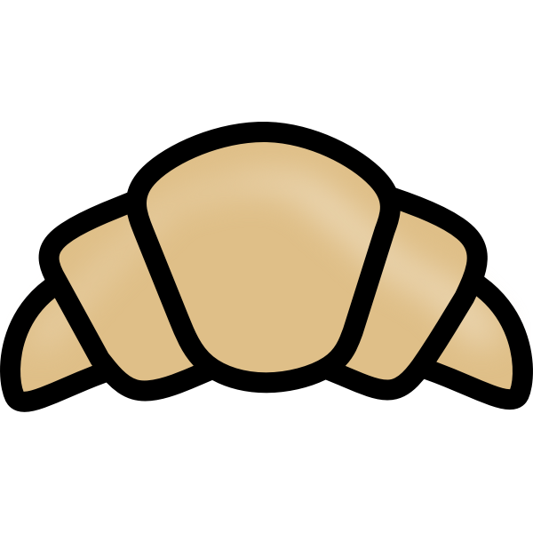 SVG Outlined croissant