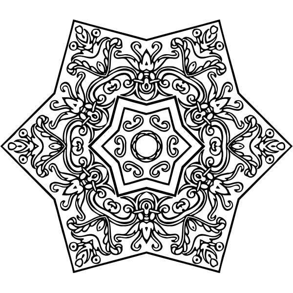 SVG Outlined decorative star