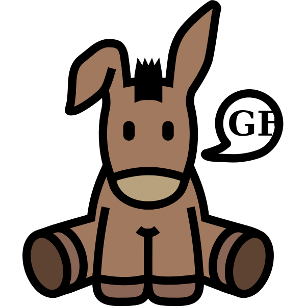 SVG Outlined donkey toy