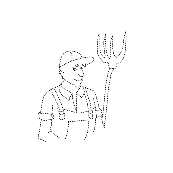 SVG Outlined farmer