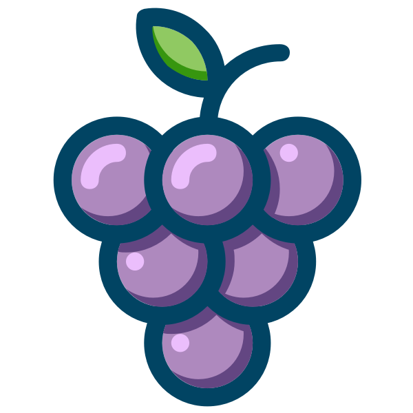 SVG Outlined grapes