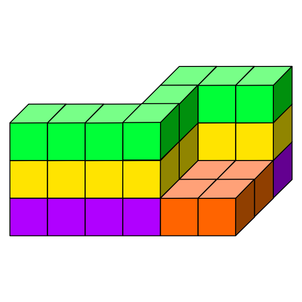 SVG Outlined image of cubes