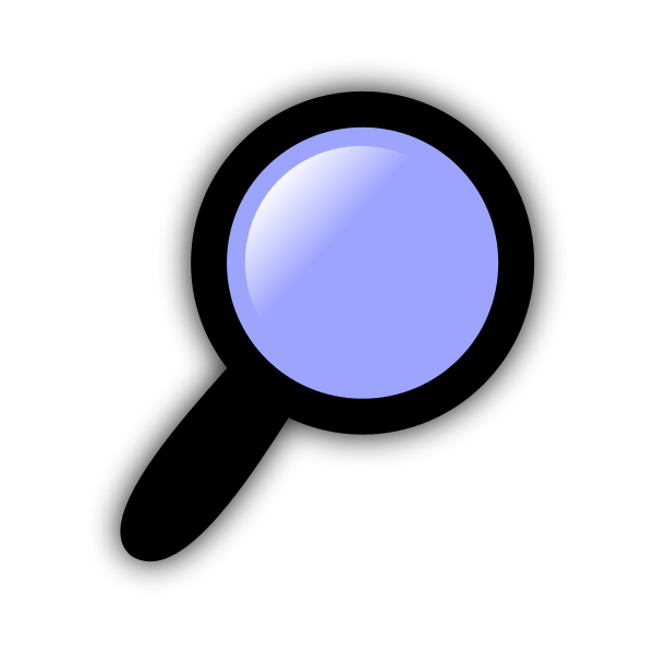 SVG Outlined magnifying glass