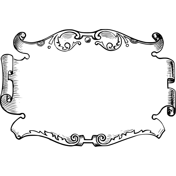 SVG Outlined ornate frame