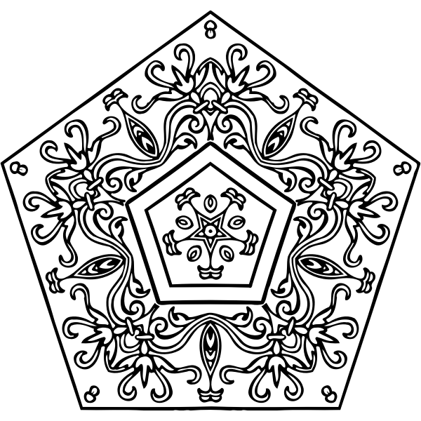 SVG Outlined paper decoration
