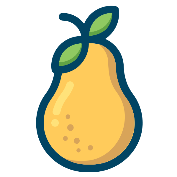 SVG Outlined pear
