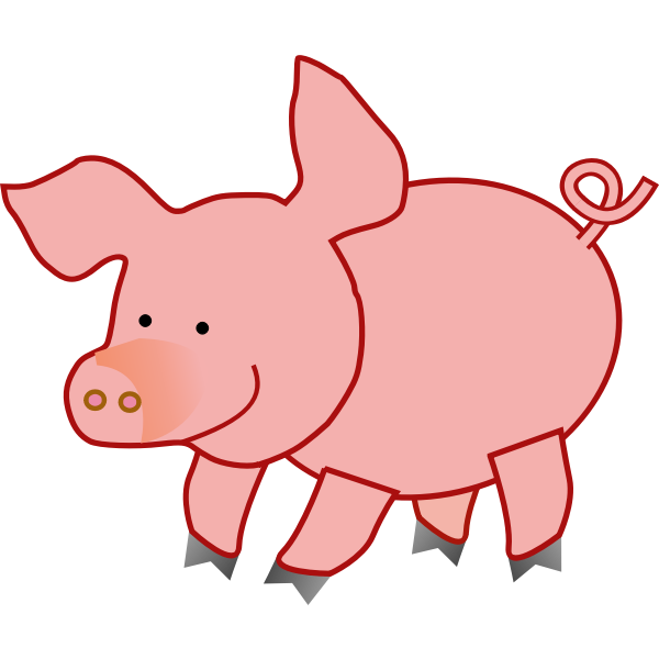 SVG Outlined pig
