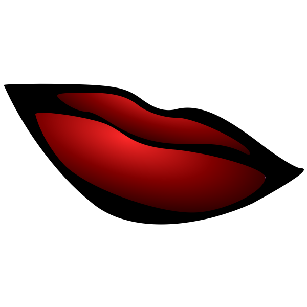 SVG Outlined red lips