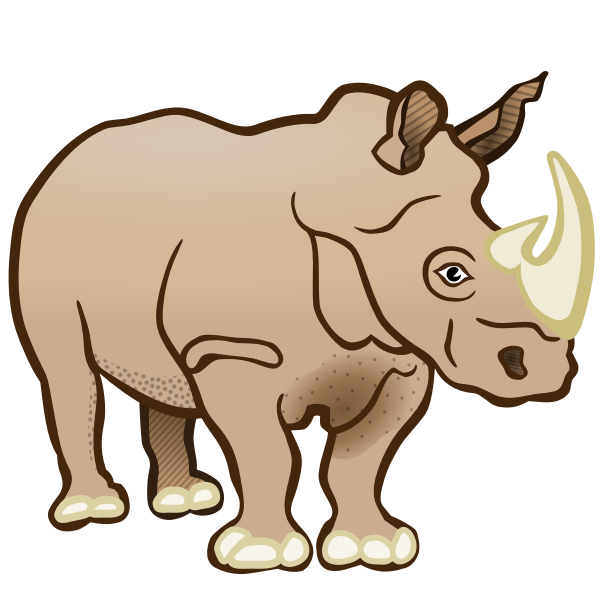 SVG Outlined rhino