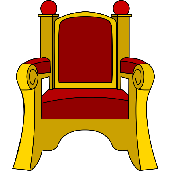 SVG Outlined throne