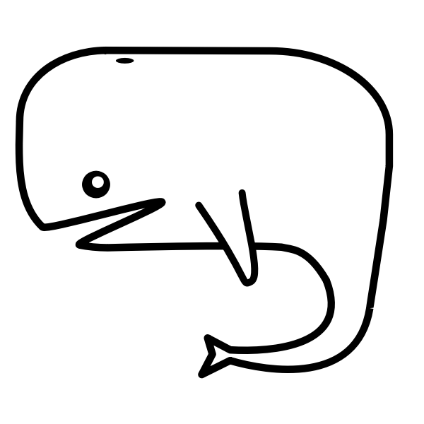SVG Outlined whale