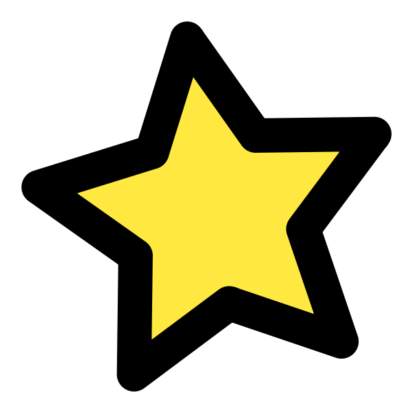 SVG Outlined yellow star