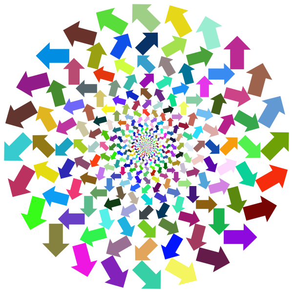 SVG Outward arrows in vortex