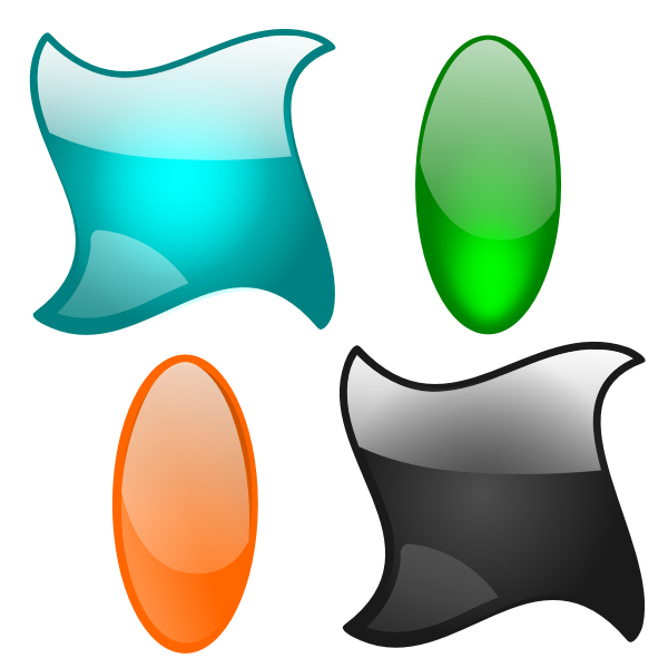 SVG Oval and rhomboid shapes selection vector image