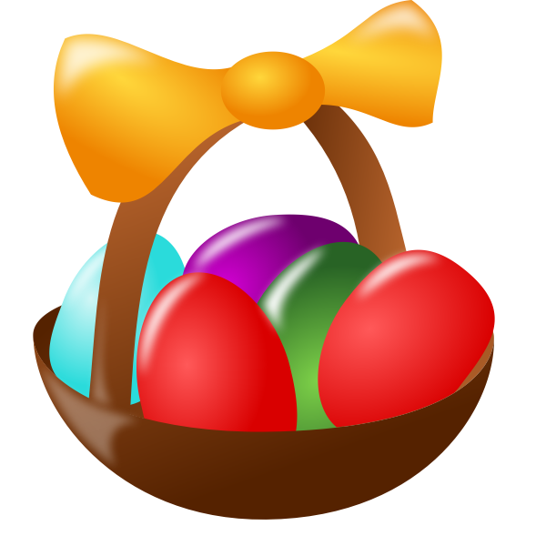 SVG Oval Easter basket vector drawing