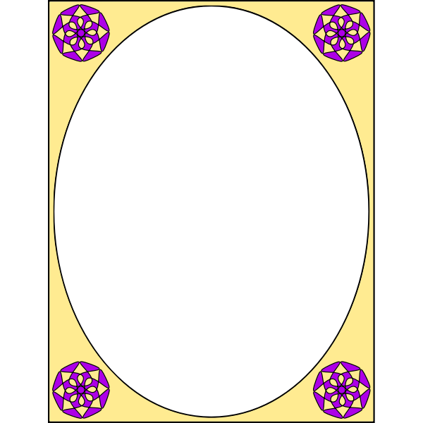 SVG Oval frame with decorations