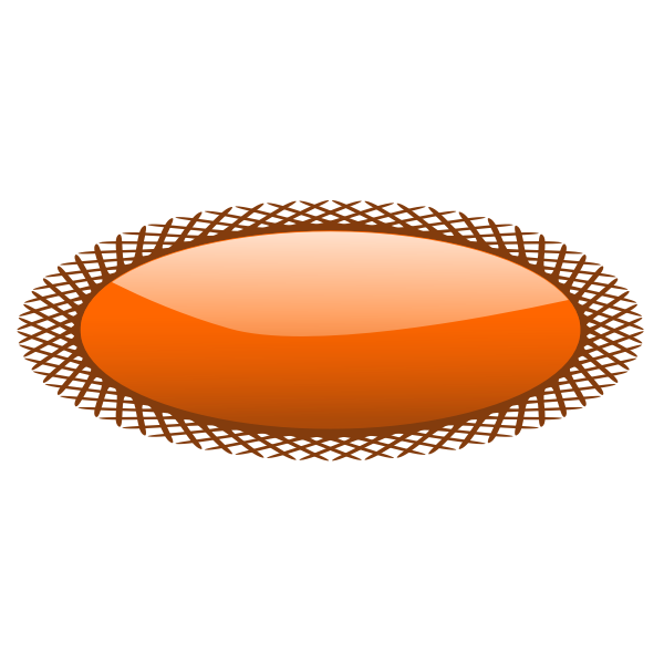 SVG Oval shape button with net style border vector image
