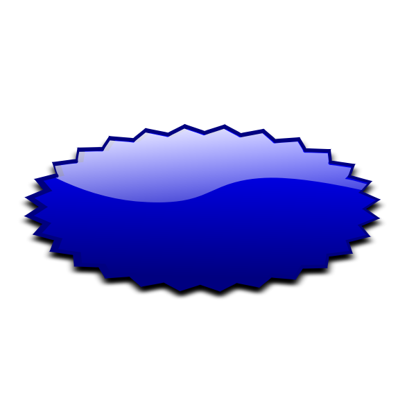 SVG Oval shaped blue star vector clip art