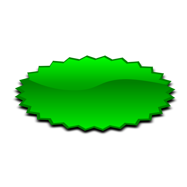 SVG Oval shaped green star vector illustration
