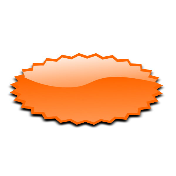 SVG Oval shaped orange star vector image