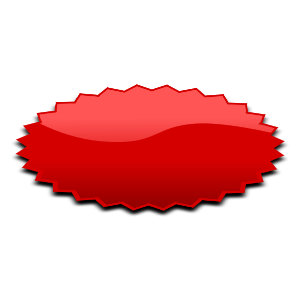 SVG Oval shaped red star vector drawing