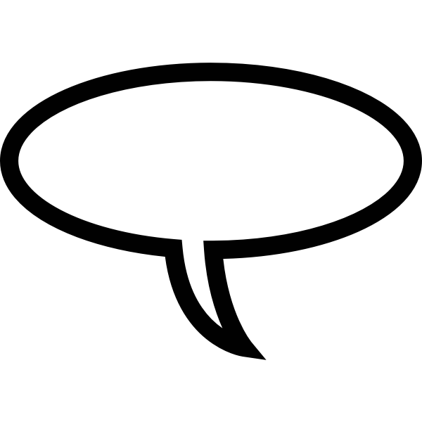 SVG Oval shaped speech bubble vector drawing