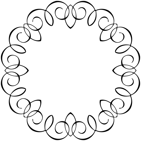 SVG Oval spiral frame
