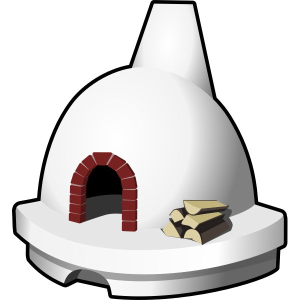 SVG Oven with woods