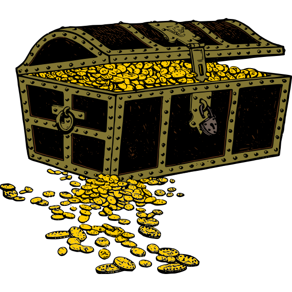 SVG Overfilled treasure chest