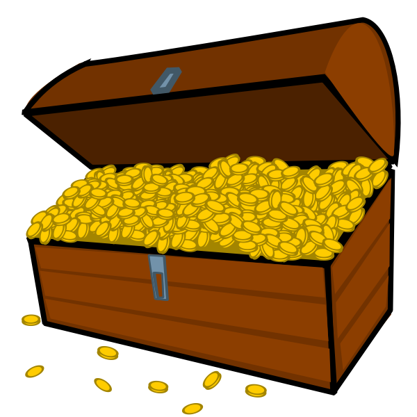 SVG Overflowing treasure chest