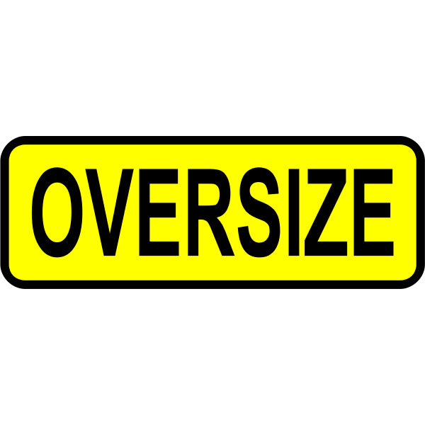 SVG Oversize vehicle traffic roadsign vector image