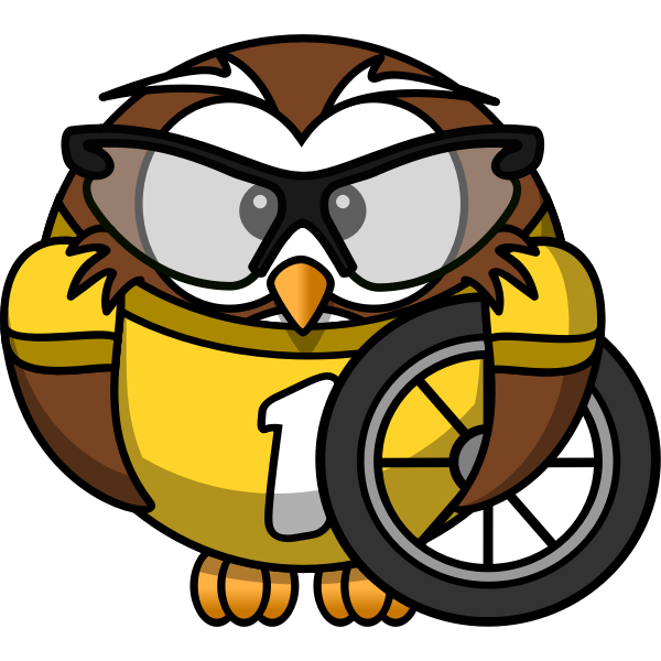 SVG Owl cyclist