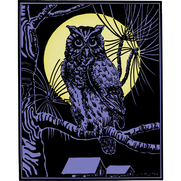 SVG Owl in tree