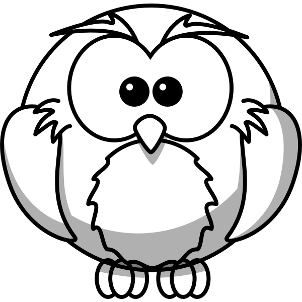 SVG Owl line art vector illustration