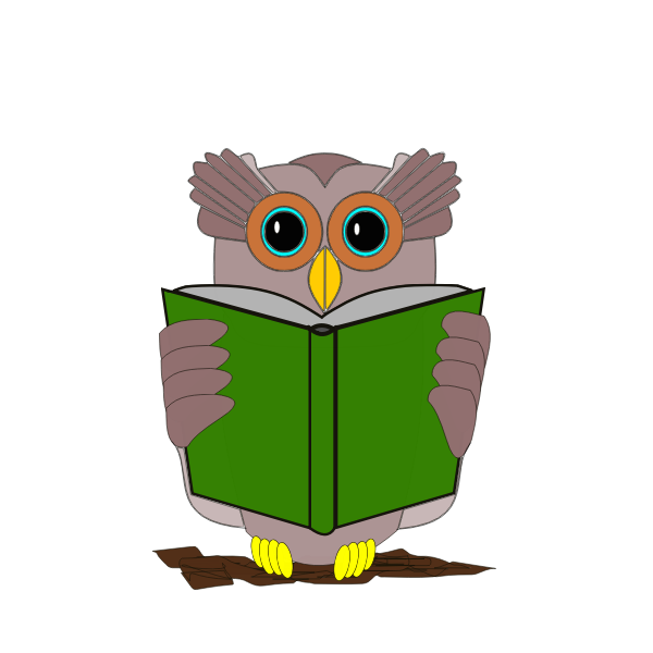 SVG Owl reading a book-1574765551