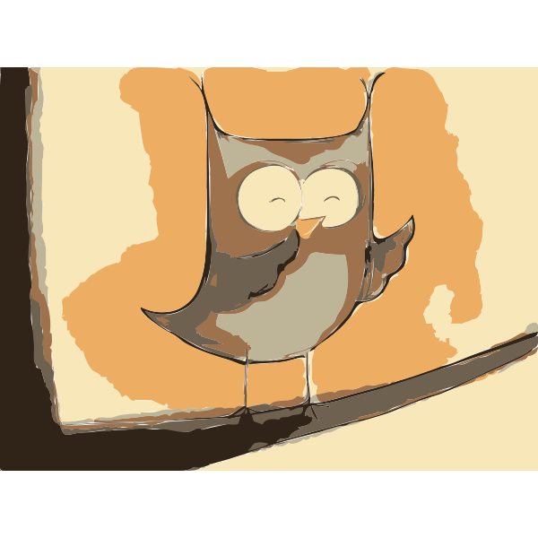 SVG Owl Tablet Painting