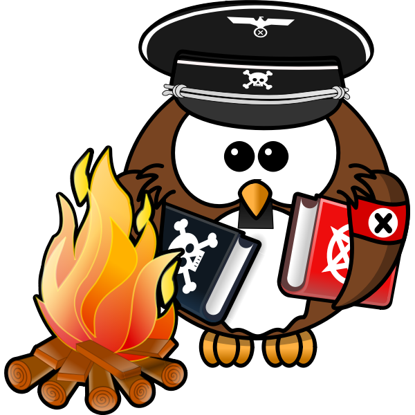SVG Owl with books