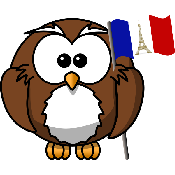 SVG Owl with French flag