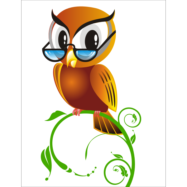 SVG Owl with glasses