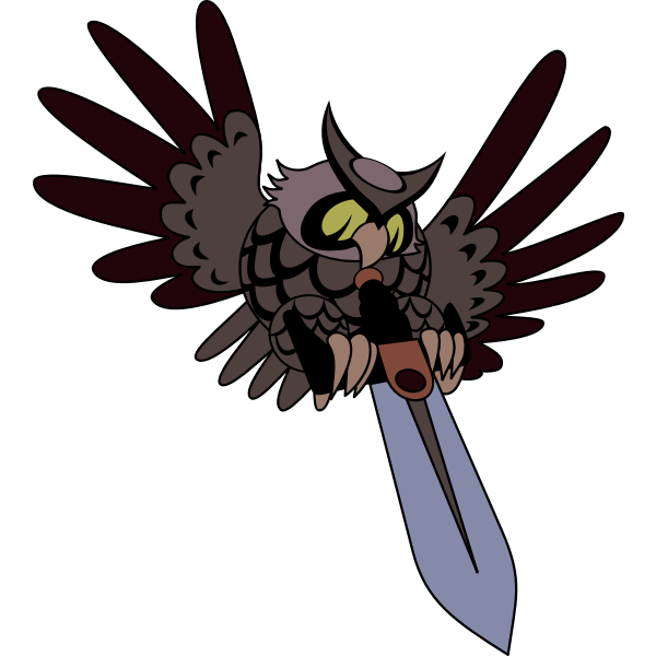 SVG Owl with sword