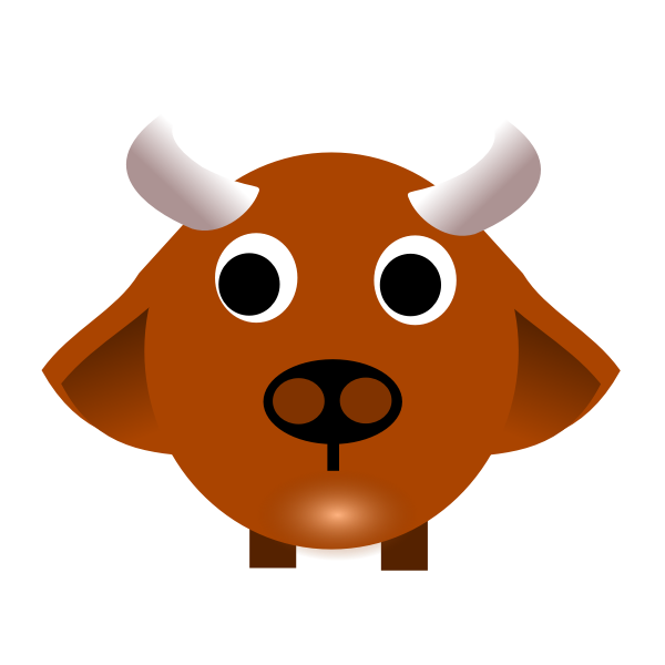 SVG Ox zodiac sign vector image