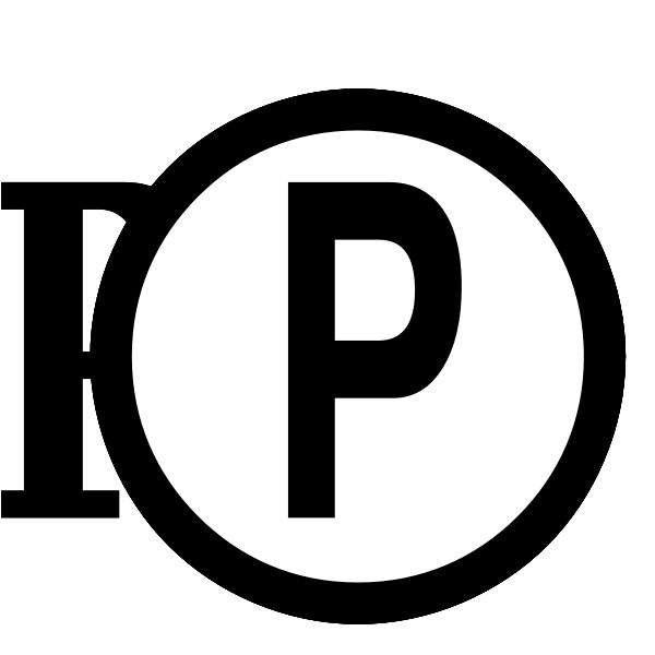SVG P sign vector image