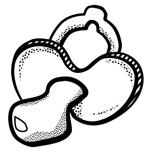 SVG Pacifier for babies in black and white illustration