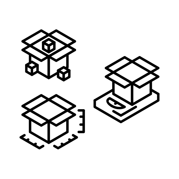 SVG Packaging instruction icons vector drawing