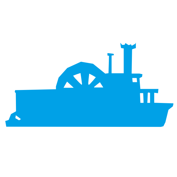 SVG Paddlewheel boat