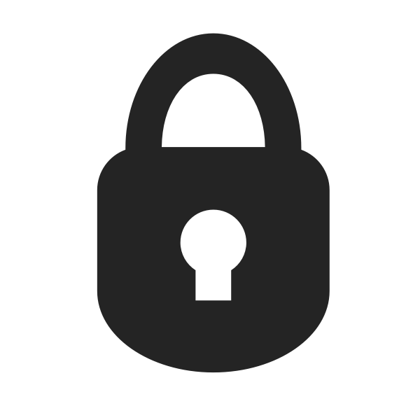 SVG Padlock Icon Rounded