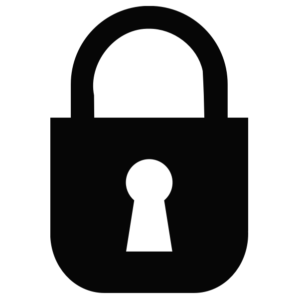 SVG Padlock - Monochrome