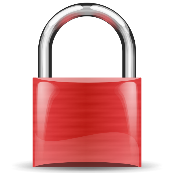 SVG padlock red